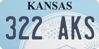 KS license plate 322AKS