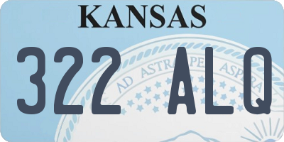 KS license plate 322ALQ
