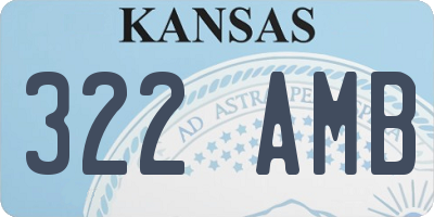 KS license plate 322AMB