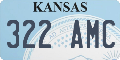KS license plate 322AMC