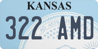 KS license plate 322AMD