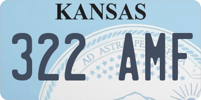 KS license plate 322AMF