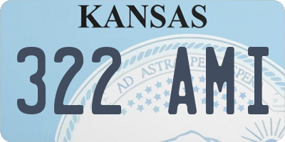 KS license plate 322AMI
