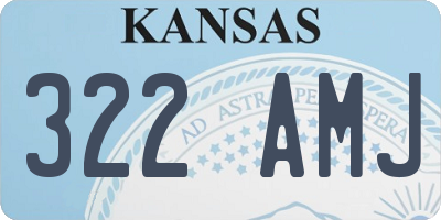 KS license plate 322AMJ