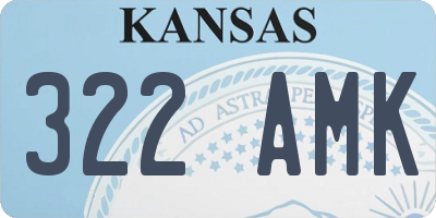 KS license plate 322AMK