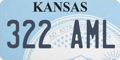KS license plate 322AML