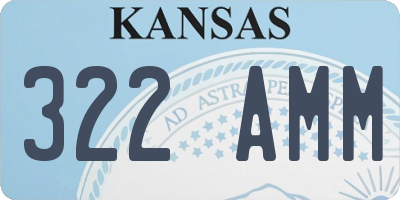 KS license plate 322AMM