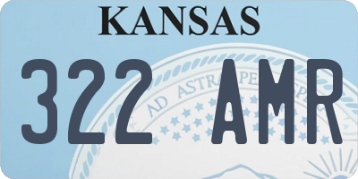 KS license plate 322AMR
