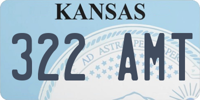 KS license plate 322AMT