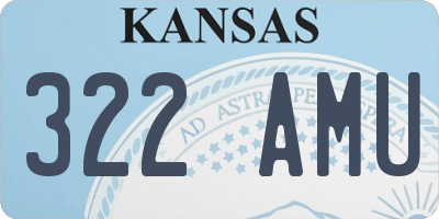 KS license plate 322AMU