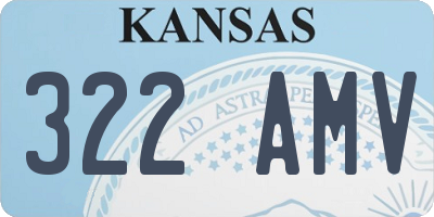 KS license plate 322AMV