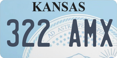 KS license plate 322AMX
