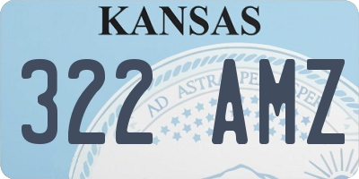 KS license plate 322AMZ