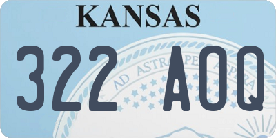KS license plate 322AOQ
