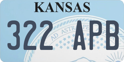 KS license plate 322APB