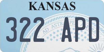 KS license plate 322APD