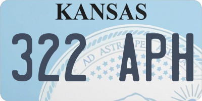 KS license plate 322APH