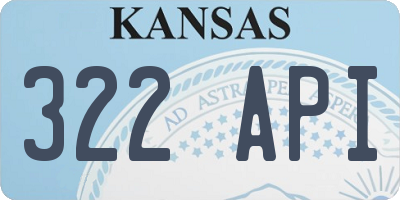 KS license plate 322API