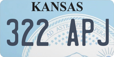 KS license plate 322APJ