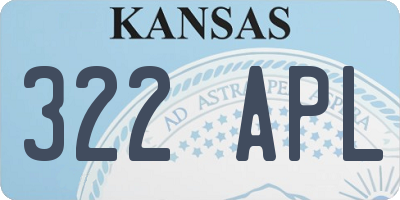 KS license plate 322APL