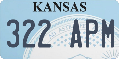 KS license plate 322APM