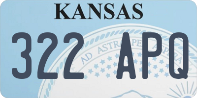 KS license plate 322APQ