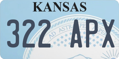 KS license plate 322APX