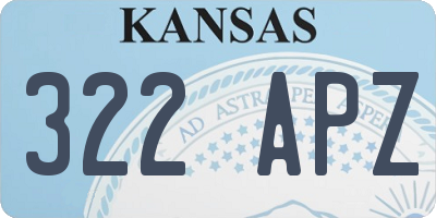KS license plate 322APZ