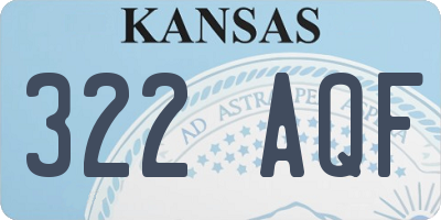 KS license plate 322AQF