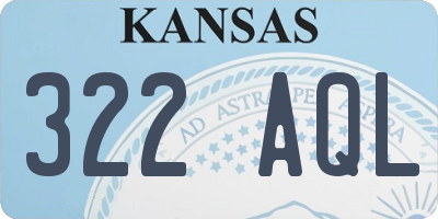 KS license plate 322AQL