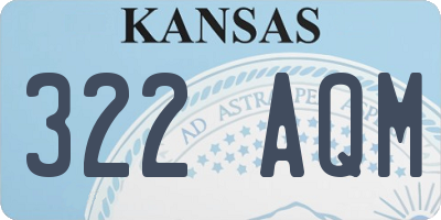 KS license plate 322AQM
