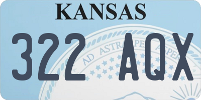 KS license plate 322AQX