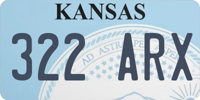KS license plate 322ARX