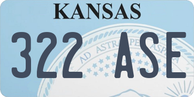 KS license plate 322ASE