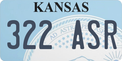 KS license plate 322ASR