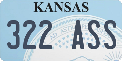 KS license plate 322ASS