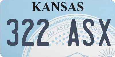 KS license plate 322ASX