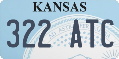 KS license plate 322ATC