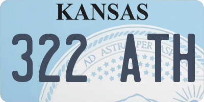 KS license plate 322ATH
