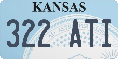 KS license plate 322ATI