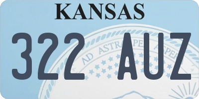KS license plate 322AUZ