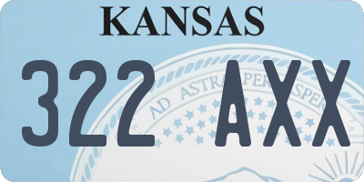 KS license plate 322AXX
