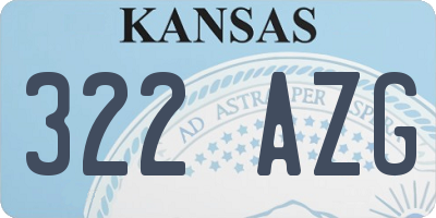 KS license plate 322AZG