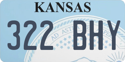 KS license plate 322BHY