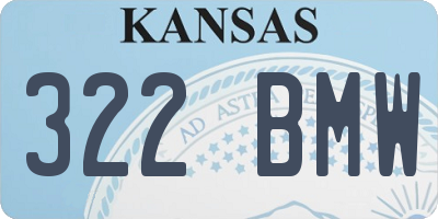 KS license plate 322BMW