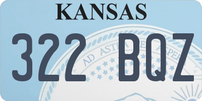 KS license plate 322BQZ