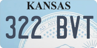 KS license plate 322BVT