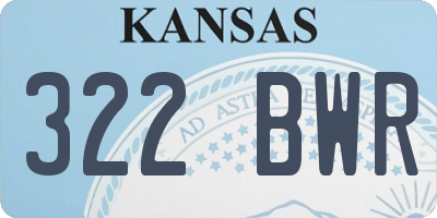 KS license plate 322BWR