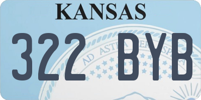 KS license plate 322BYB