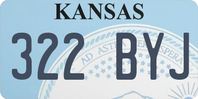 KS license plate 322BYJ